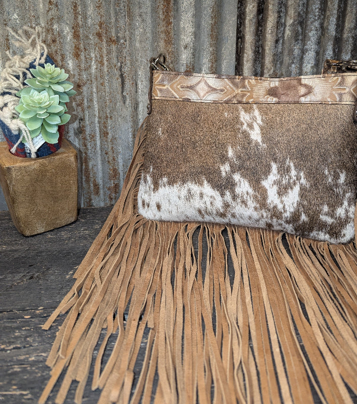 Half Pint, White and brown spotted hide with Tan Apache