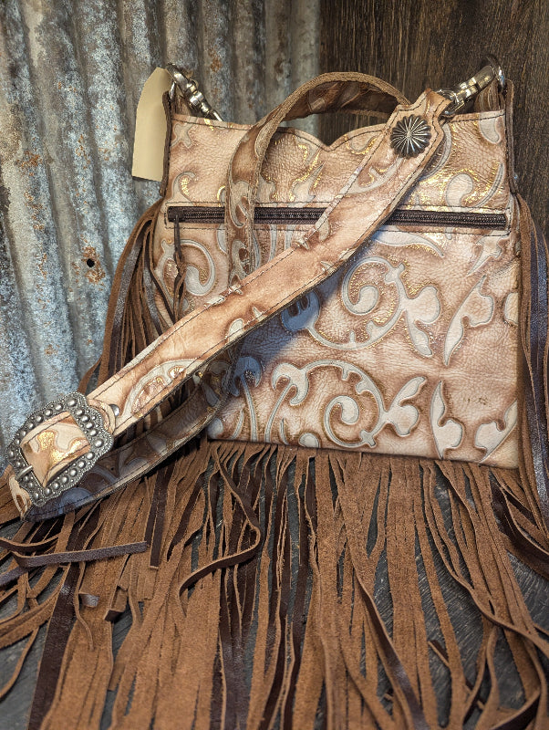 Hobo, Small Tan and Ivory Laredo with Studded horseshoe