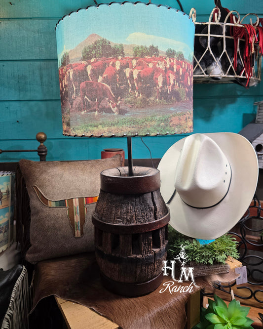 Western Lamp Shades - Hereford Cattle