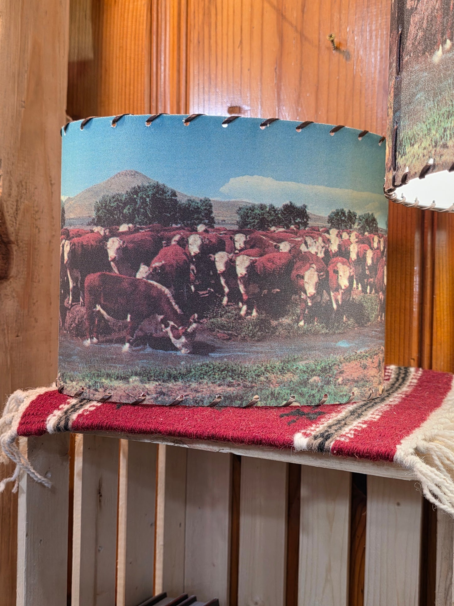 Western Lamp Shades - Hereford Cattle