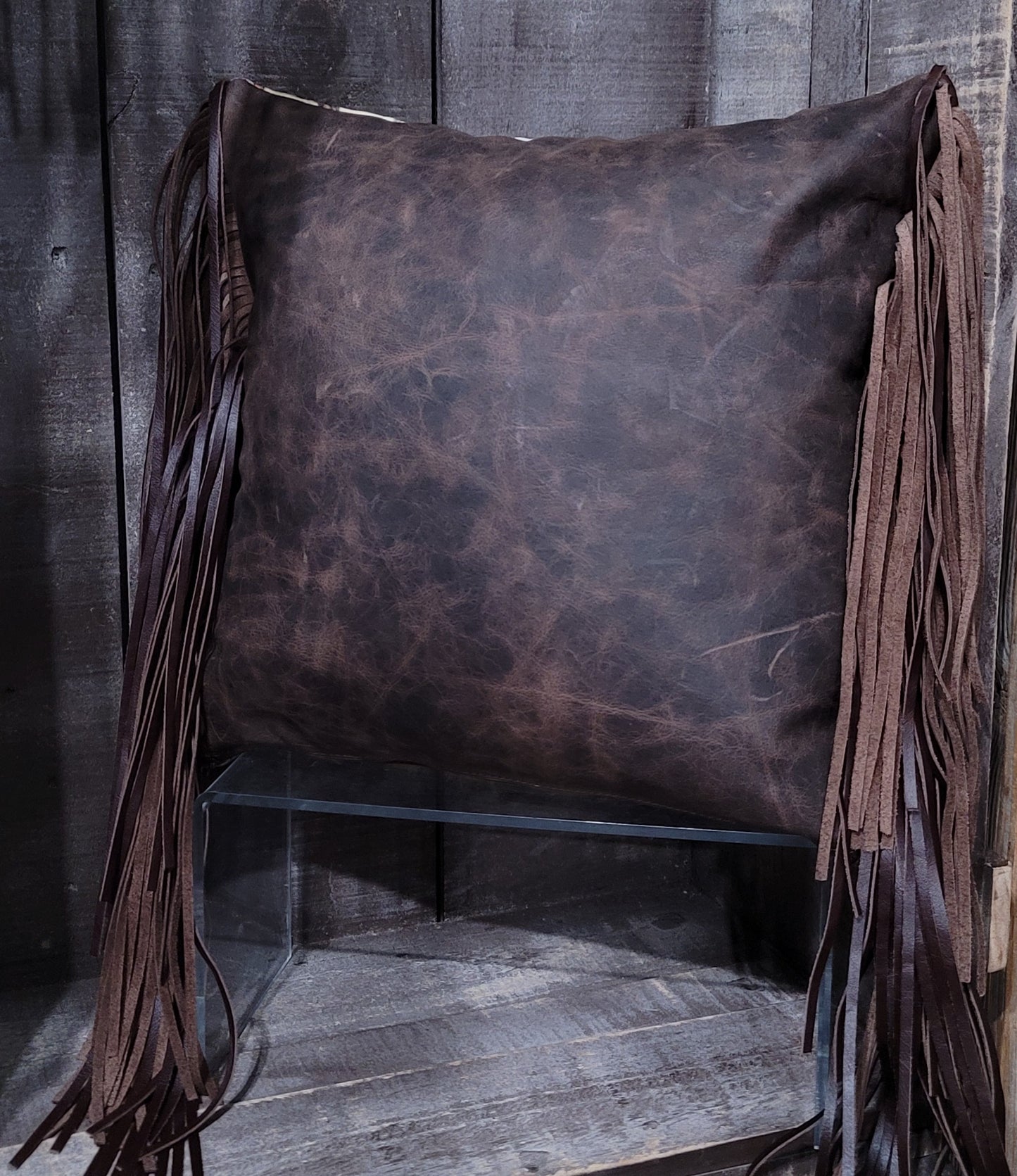 Retro Cowboy Leather Pillow