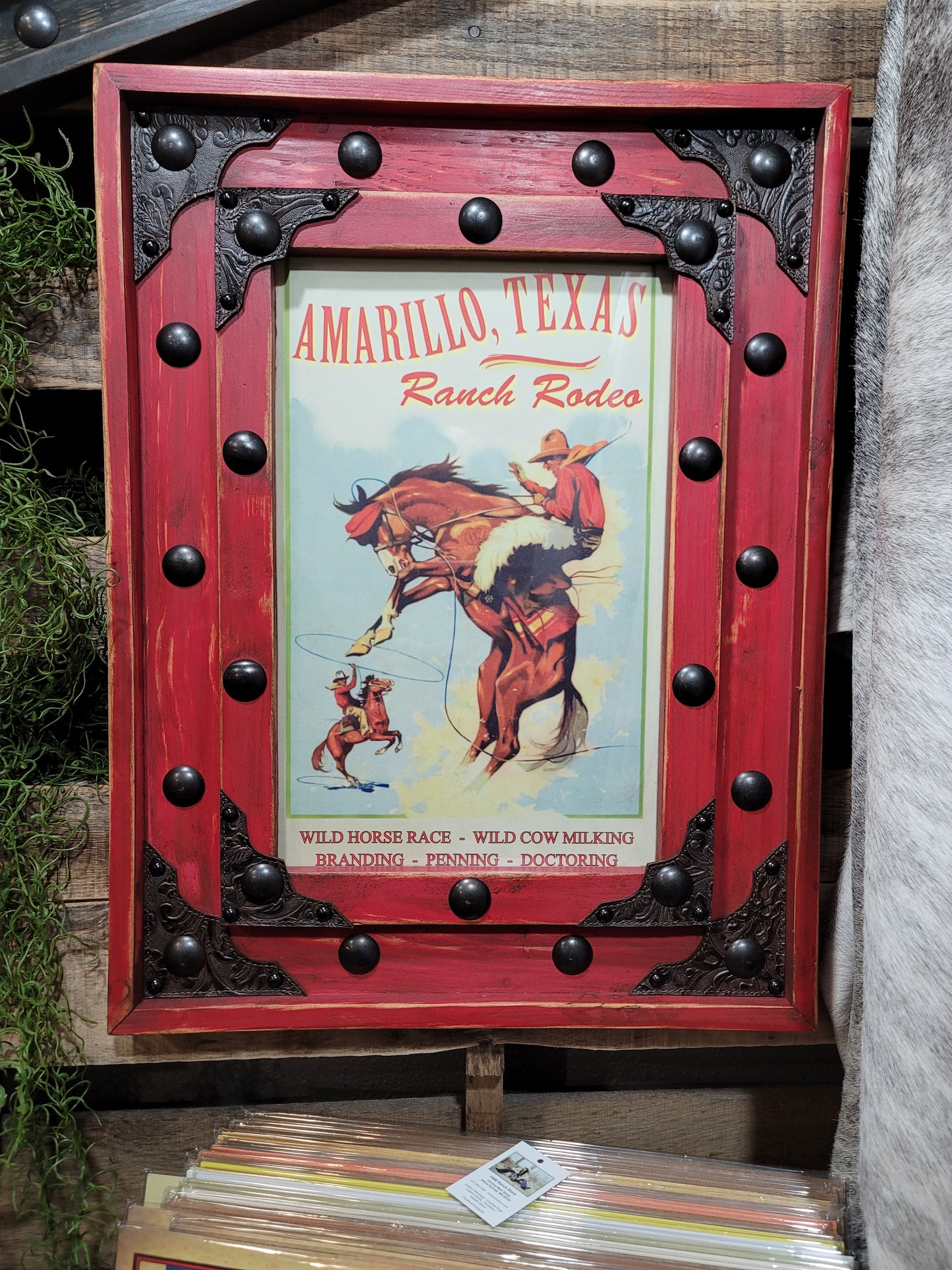 Western Poster Frame, Amarillo Texas Ranch Rodeo