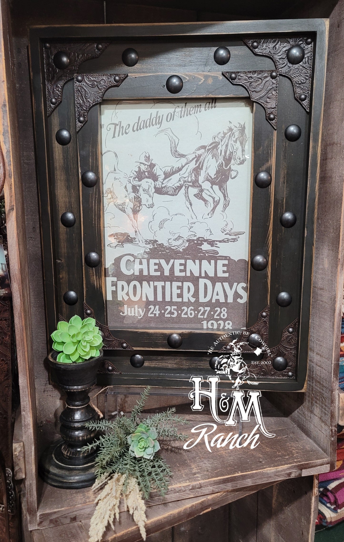 Western Poster Frame, Rodeo Vegas
