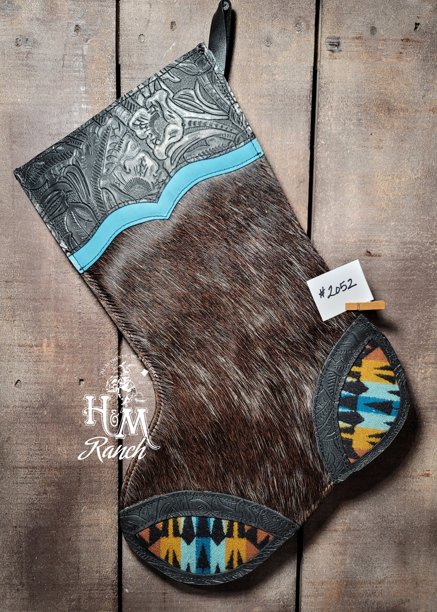 Christmas Stocking Pendleton Rancho Black, #2052