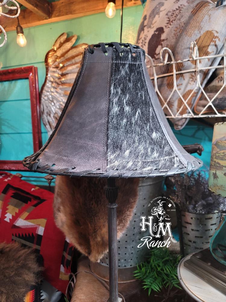Leather lamp shade
