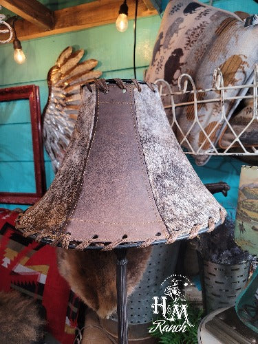 Leather lamp shade