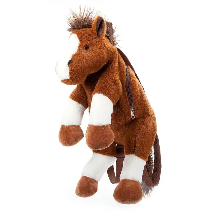 Plush animal backpack
