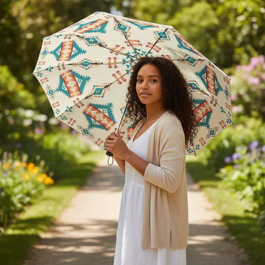 Umbrella Cream/Turquoise