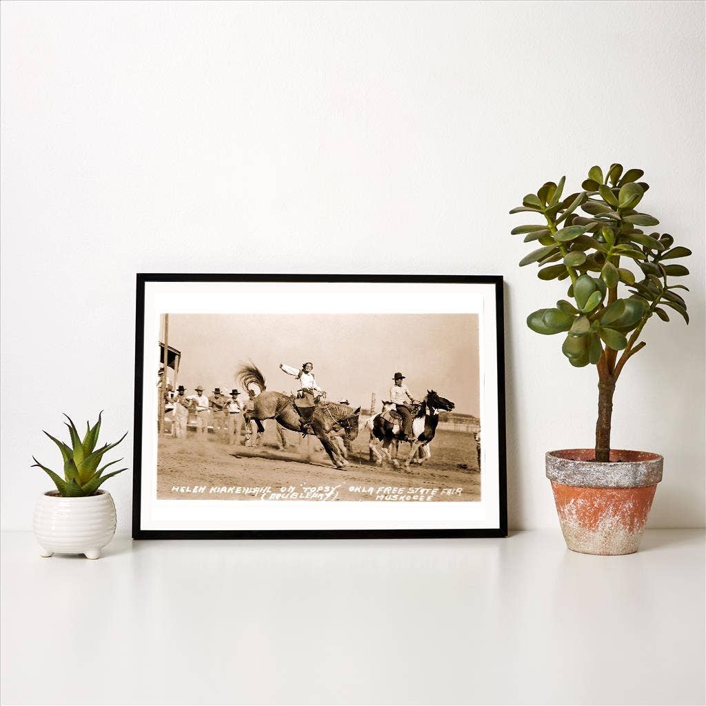 Art Print CG-16 Woman Bronco Rider