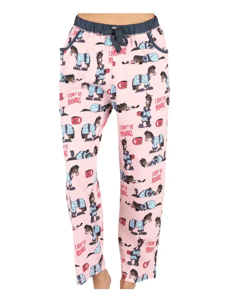 Western Pajama Pants for Women - Wild Horses