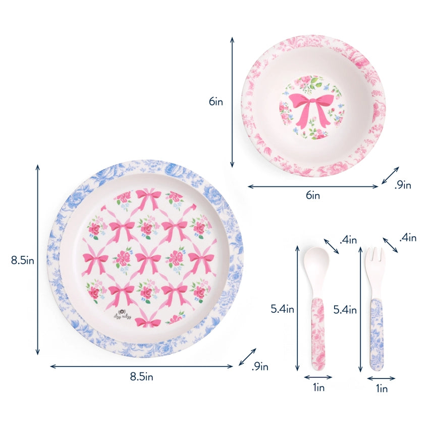 Itzy Ritzy 4 Pc Dinning Set - Bows