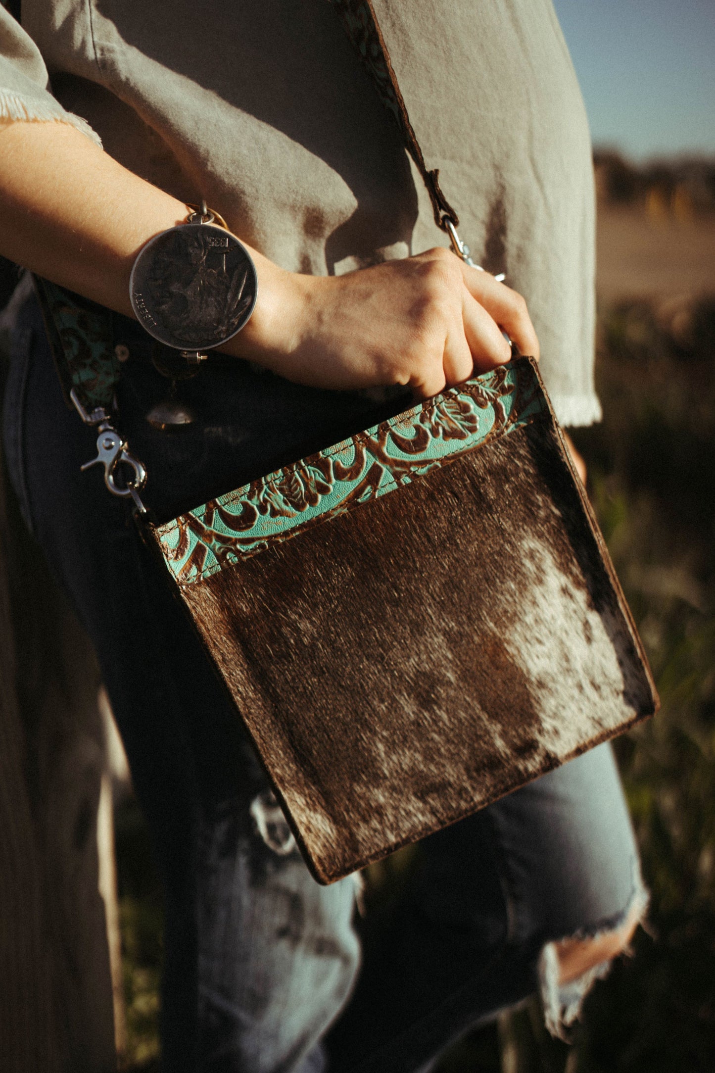 Box Style 8x8, Cowboy Tooled Turquoise