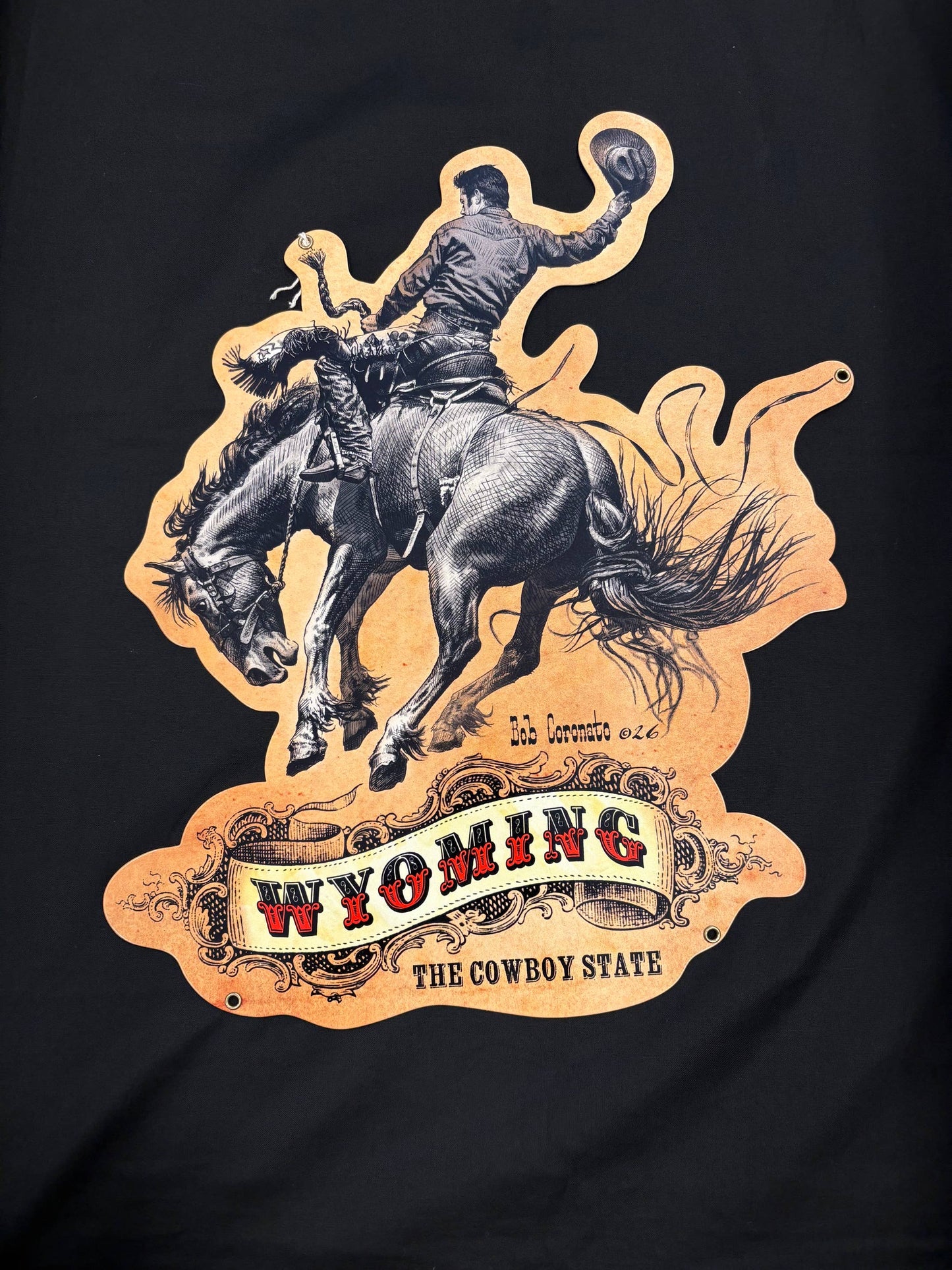 Bronc Rider-Bucking Horse- (Steel sign) WYOMING Rodeo