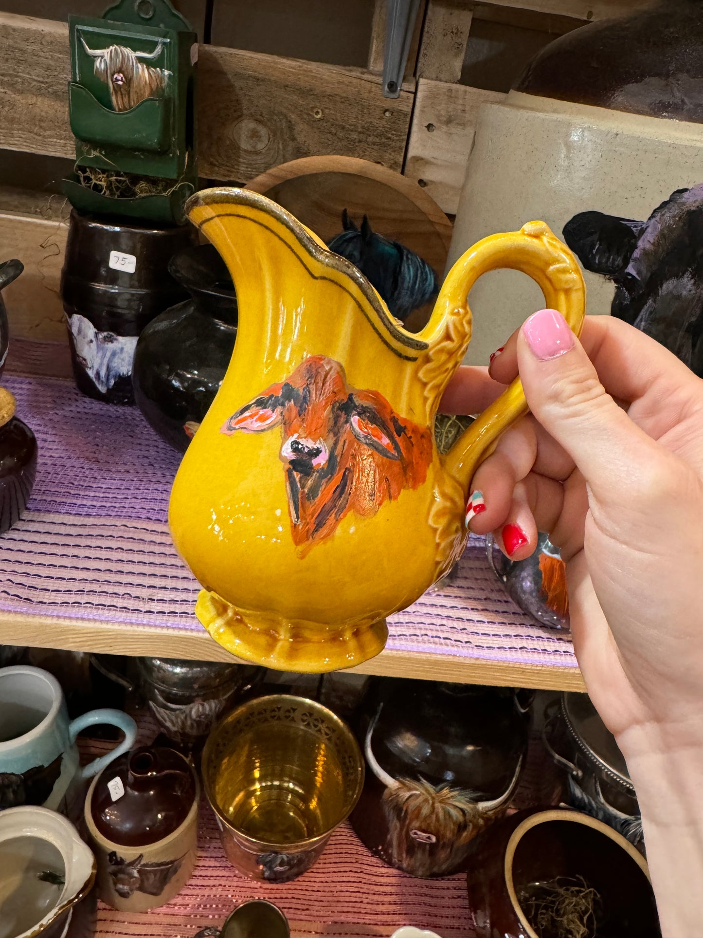 Jennifer Casebeer Art - Medium Cup Red Brahma