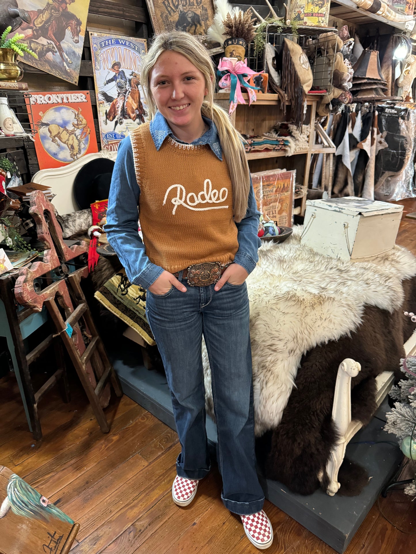 Brown Rodeo Sweater Vest (Copy)
