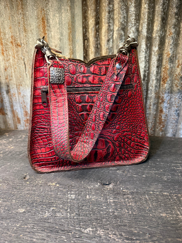 Ranchette, Red croc bucking cowboy
