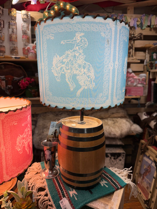 Western Lamp Shades - Bronc Blue