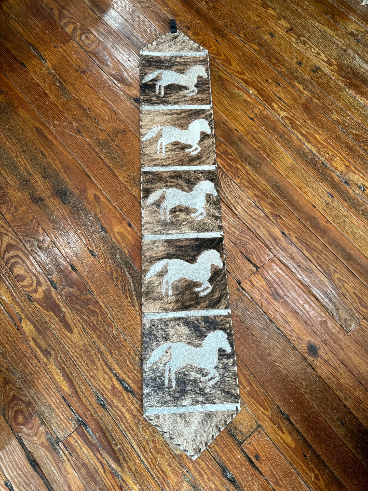 Western Table Runner, Brindle Running Horses