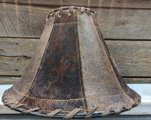 Leather lamp shade