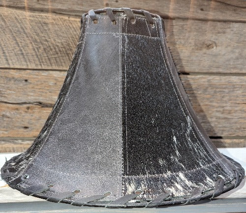 Leather lamp shade