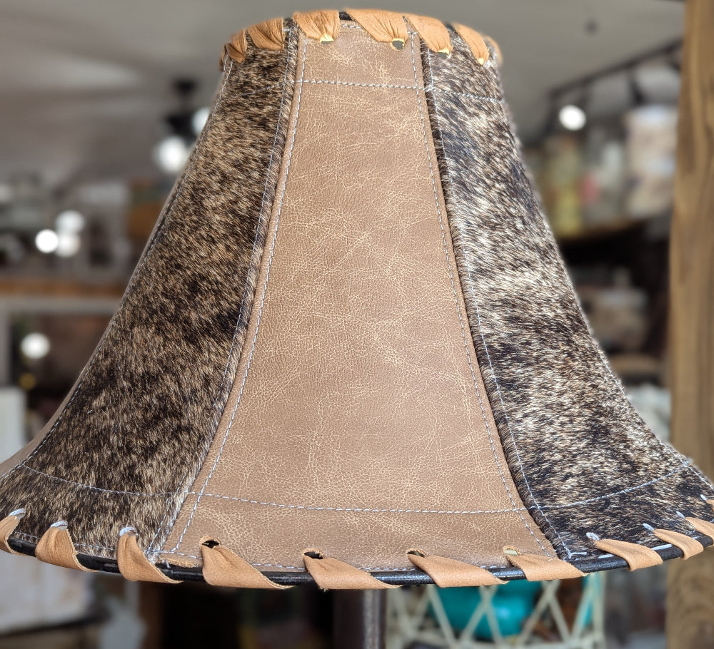 Leather lamp shade