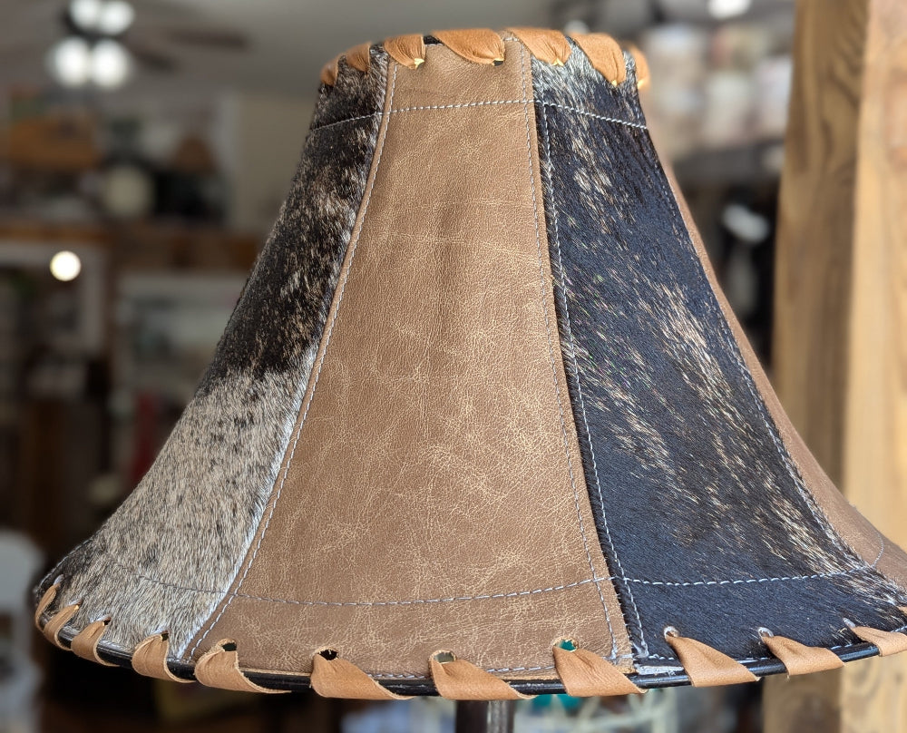 Leather lamp shade