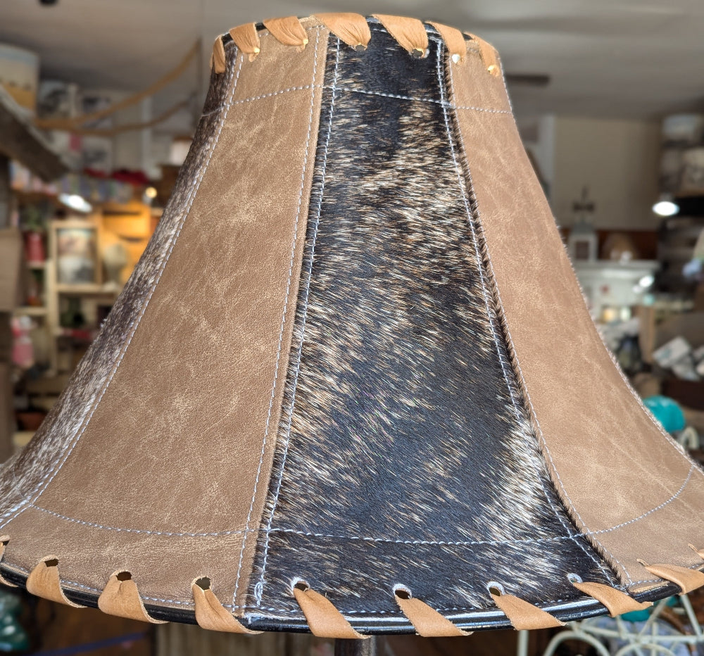 Leather lamp shade