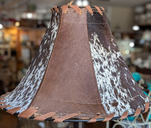 Leather lamp shade