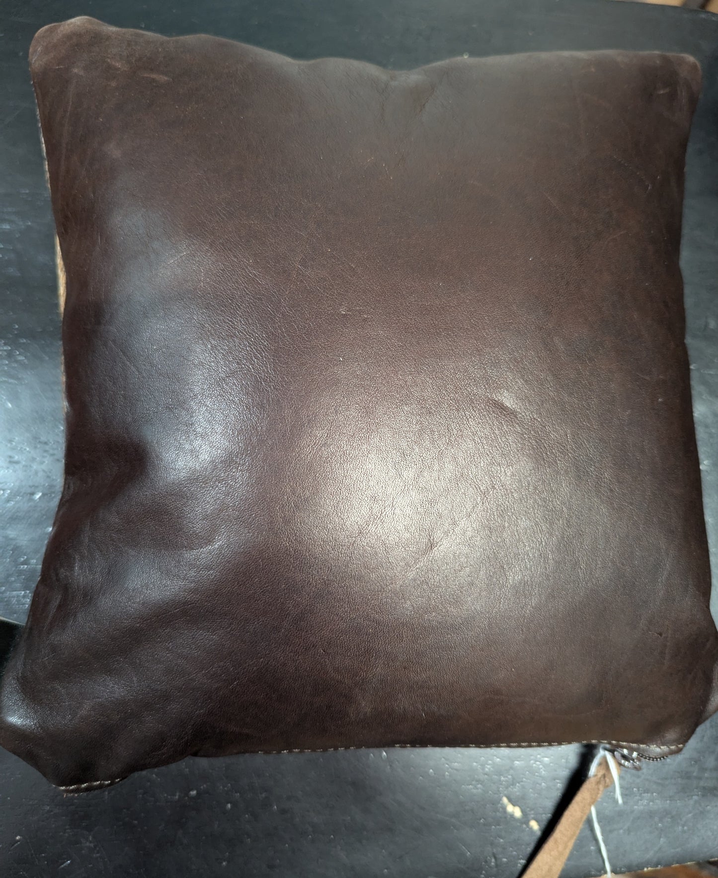 Barrel Racer Leather Pillow - 12 x 12