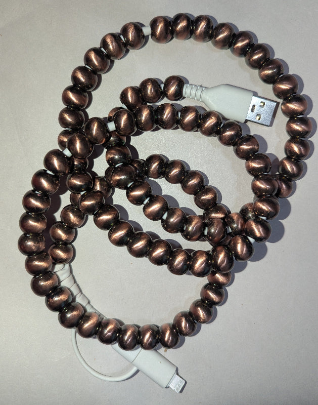 Cowgirl Charging Cable, Copper toned