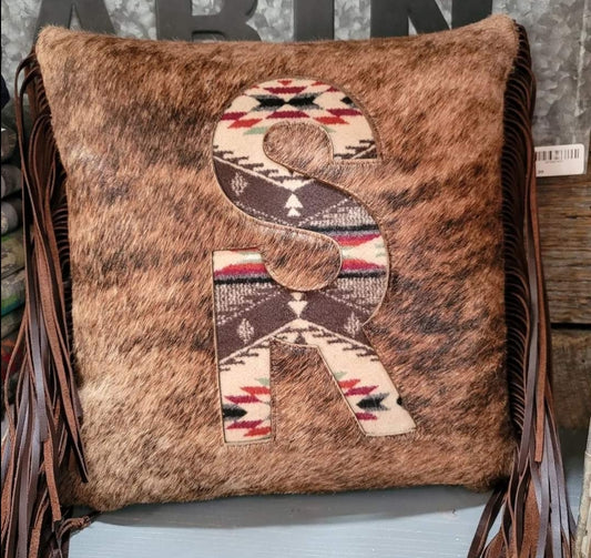 Spirit of the People Wool Inlay Custom Brand Pillow, 16x16