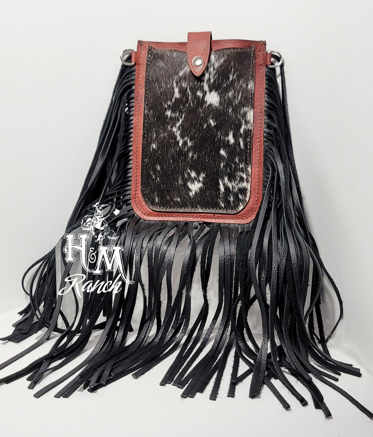 Credit Card Crossbody Bag, Running Horses Red