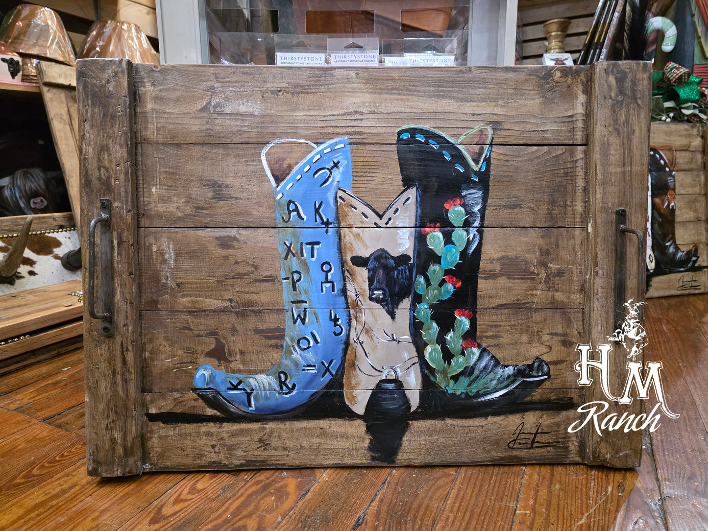 Angus Boots Oversized Noodleboard, Jennifer Casebeer Art