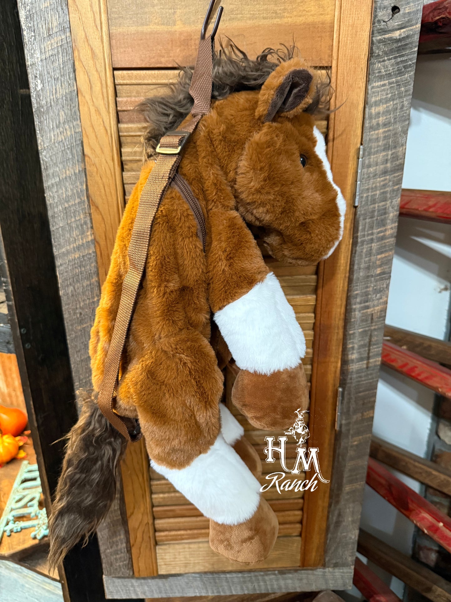 Plush animal backpack