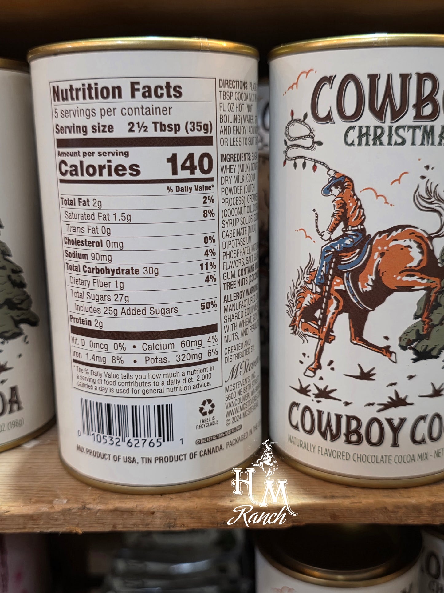 Cowboy Christmas Cocoa, Tin