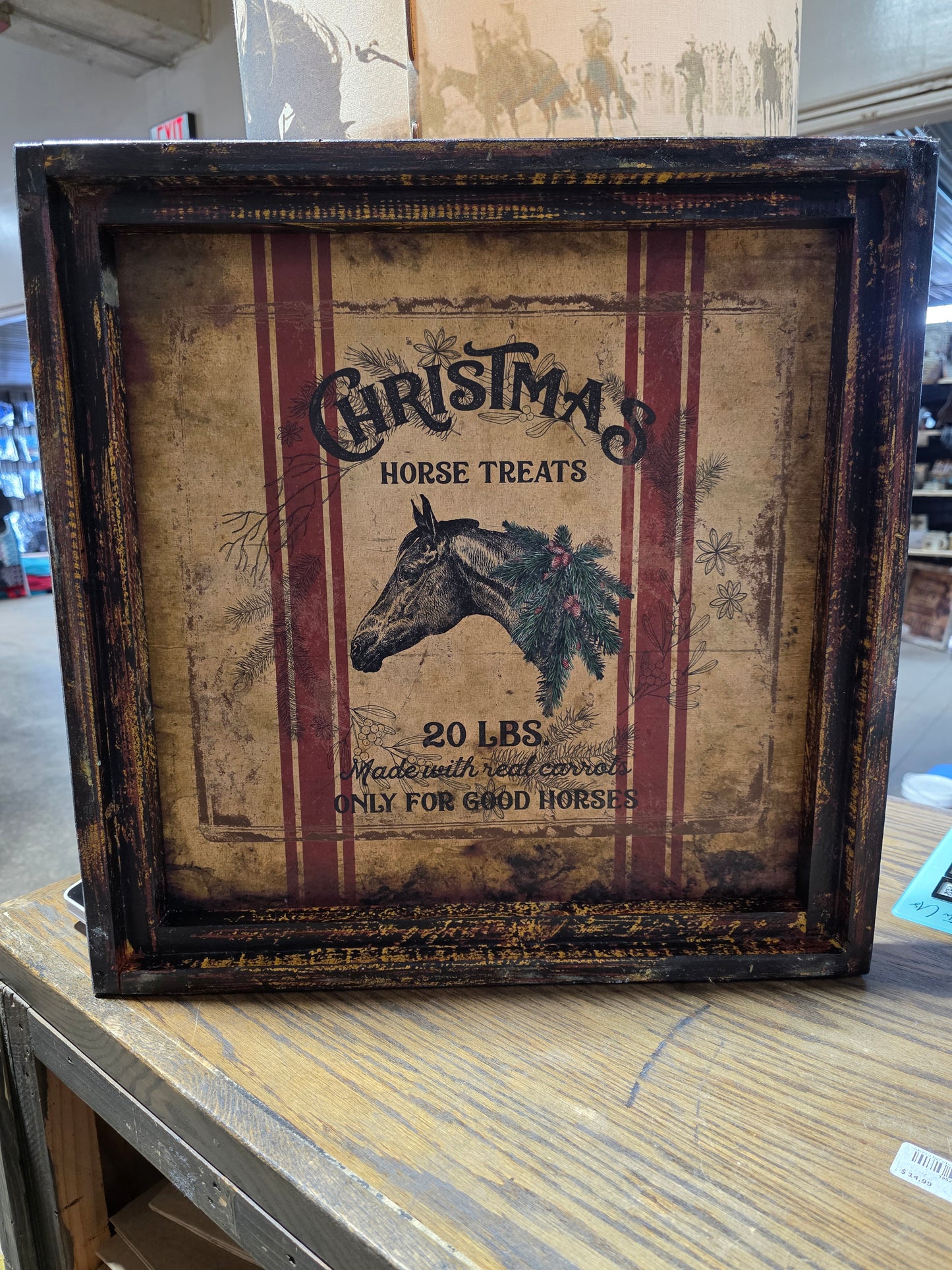 Christmas Treats, Rustic Wood frame