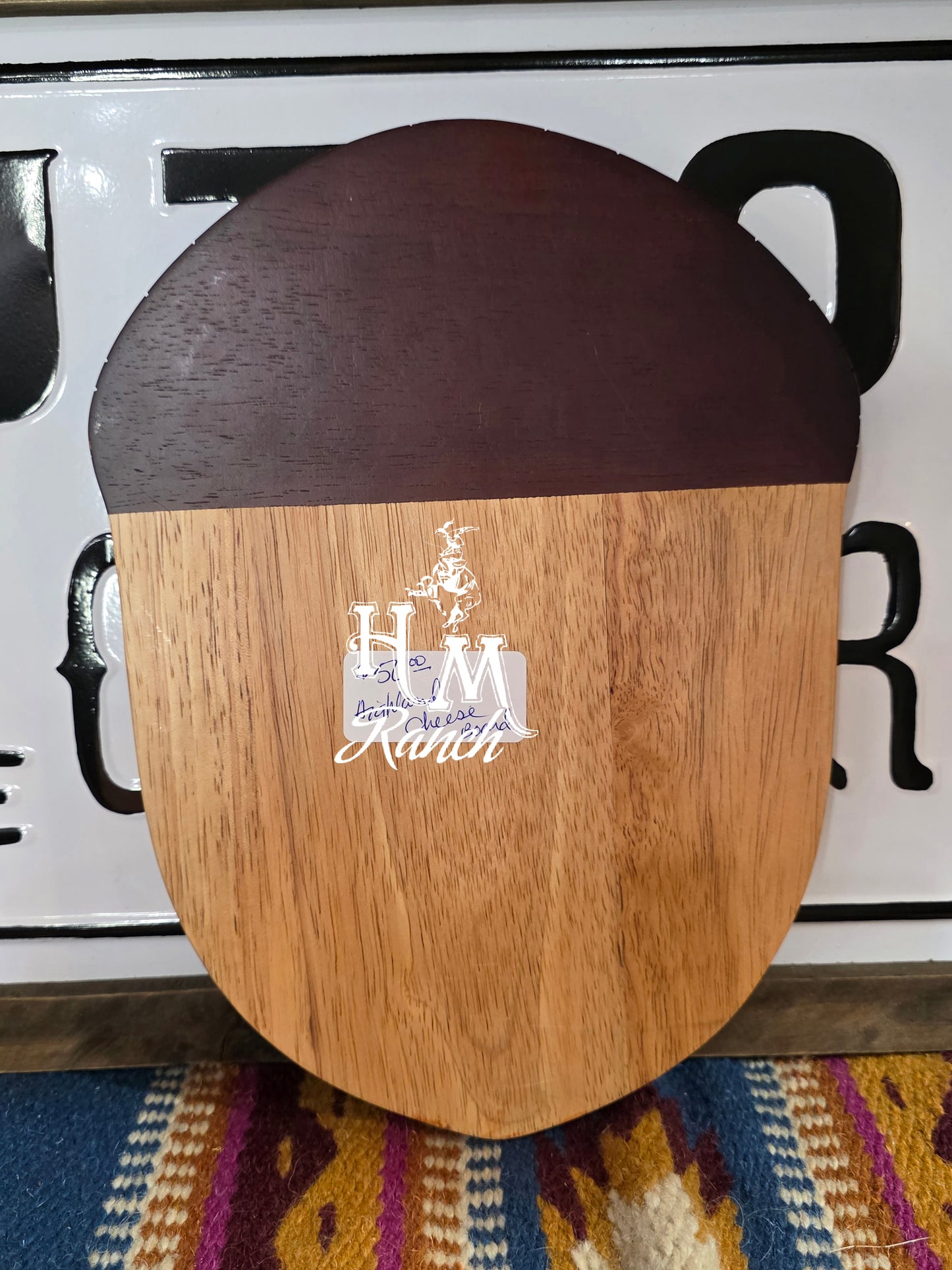Wooden Cutting Board, Chocolate Highland, Jennifer Casebeer Art