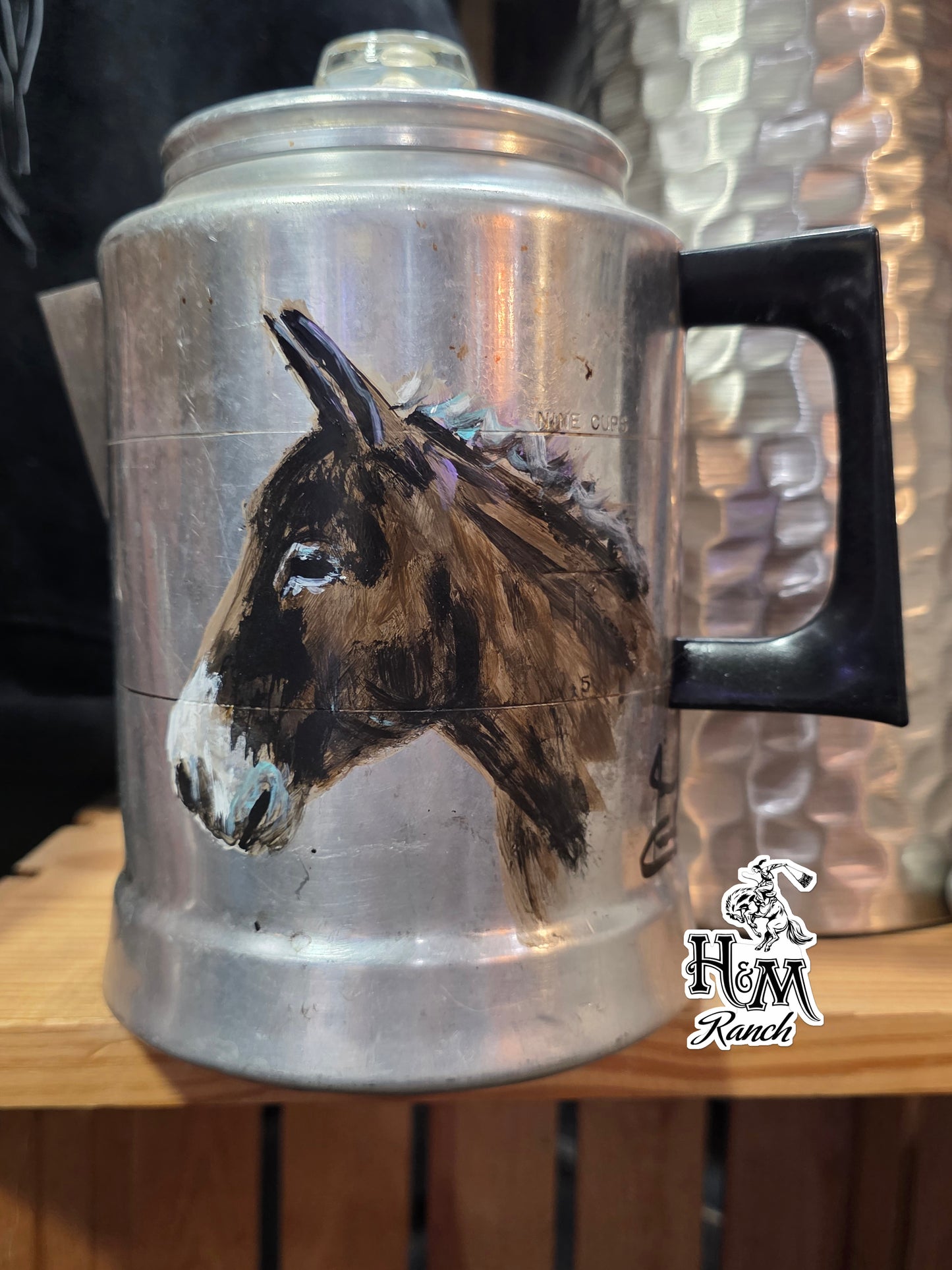 Donkey Coffee Pot, Jennifer Casebeer Art