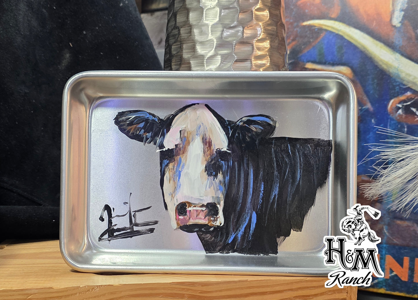 Black Baldy Baking Pan, Jennifer Casebeer Art