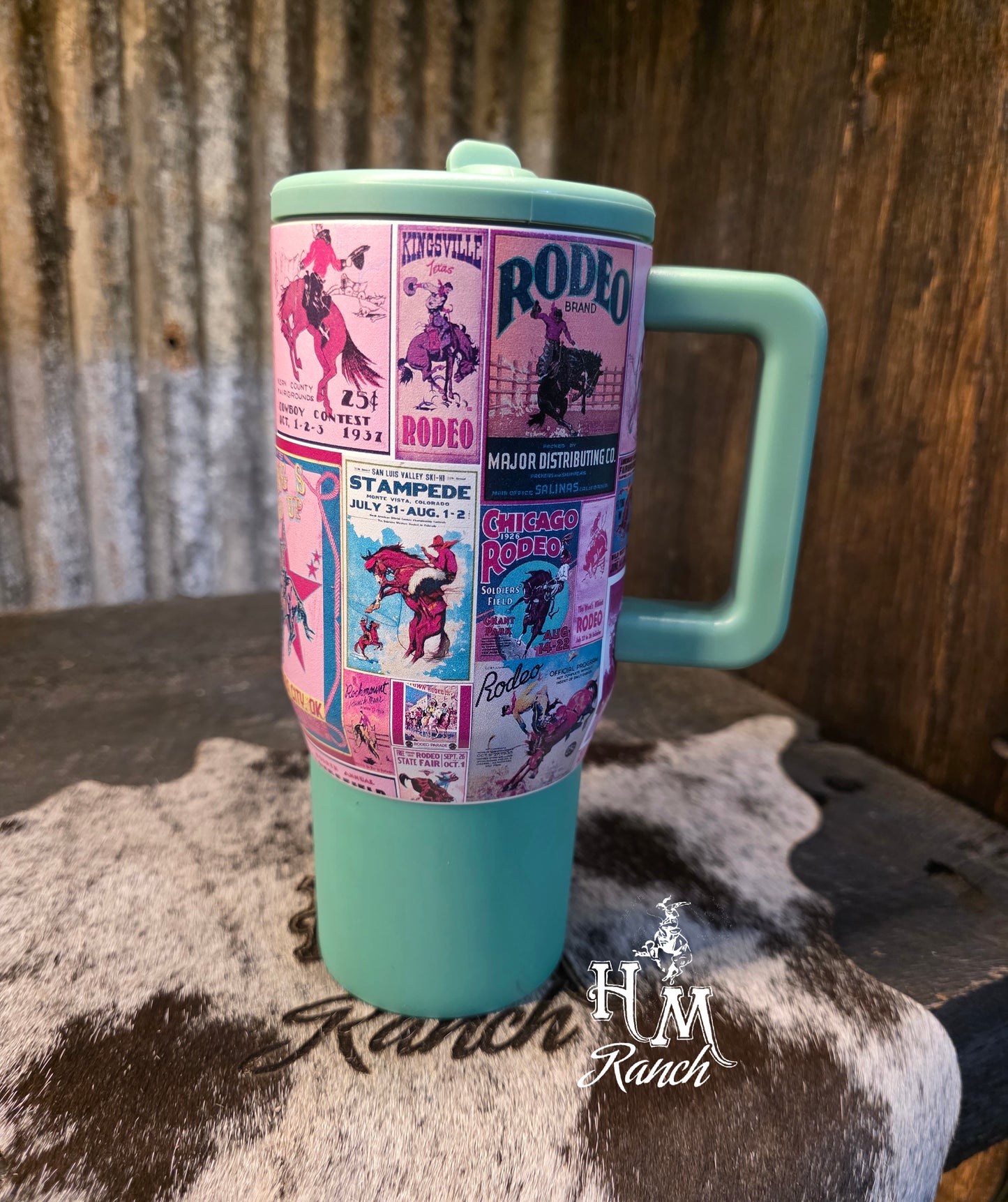 Western Pink Rodeo Poster Tumbler