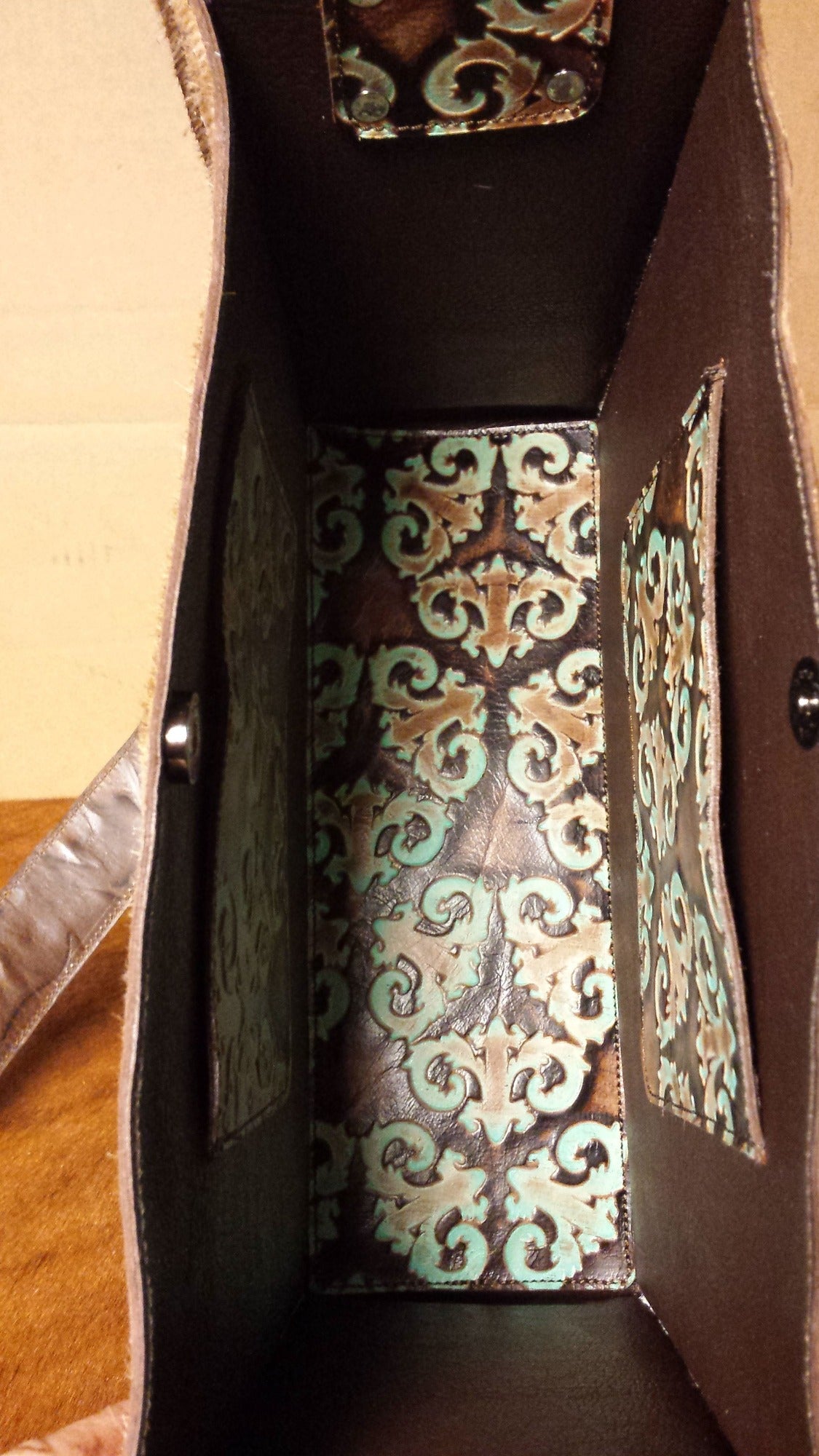 Box Style 13x10, Kaleidoscope Turquoise and Brown