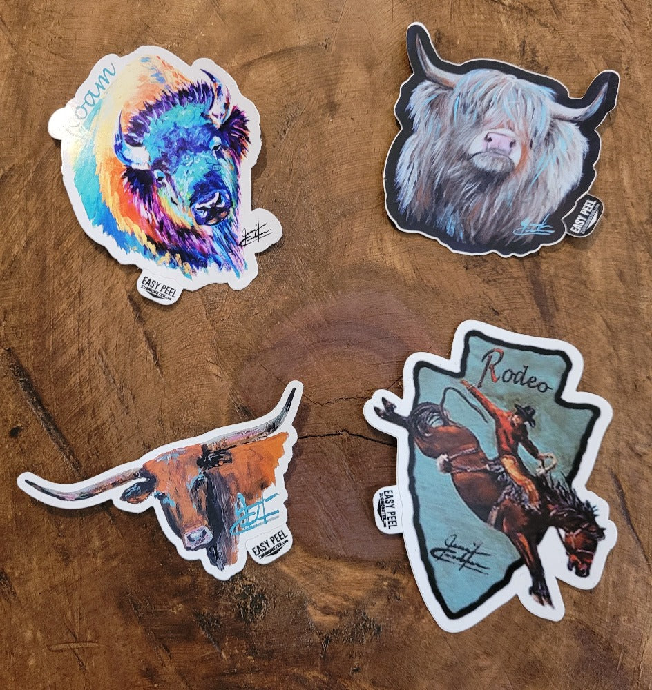 Western Art Sticker Four Pack
