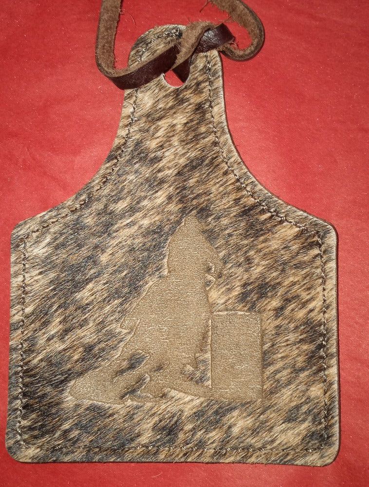 Leather Ear Tag Car Freshie, Barrel Racer