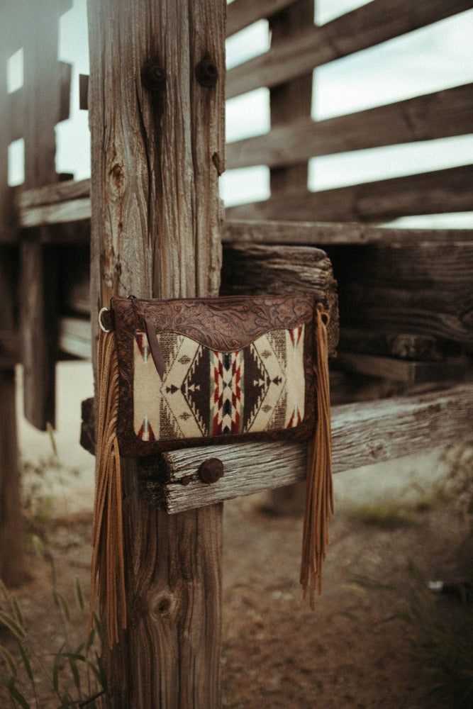 Half Pint Wristlet, Spirit of the People with brown cowboy tool