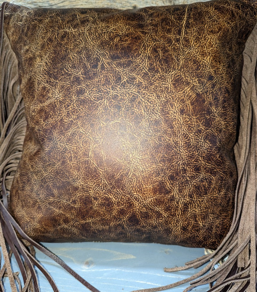 Roam Leather Pillow, Wool,