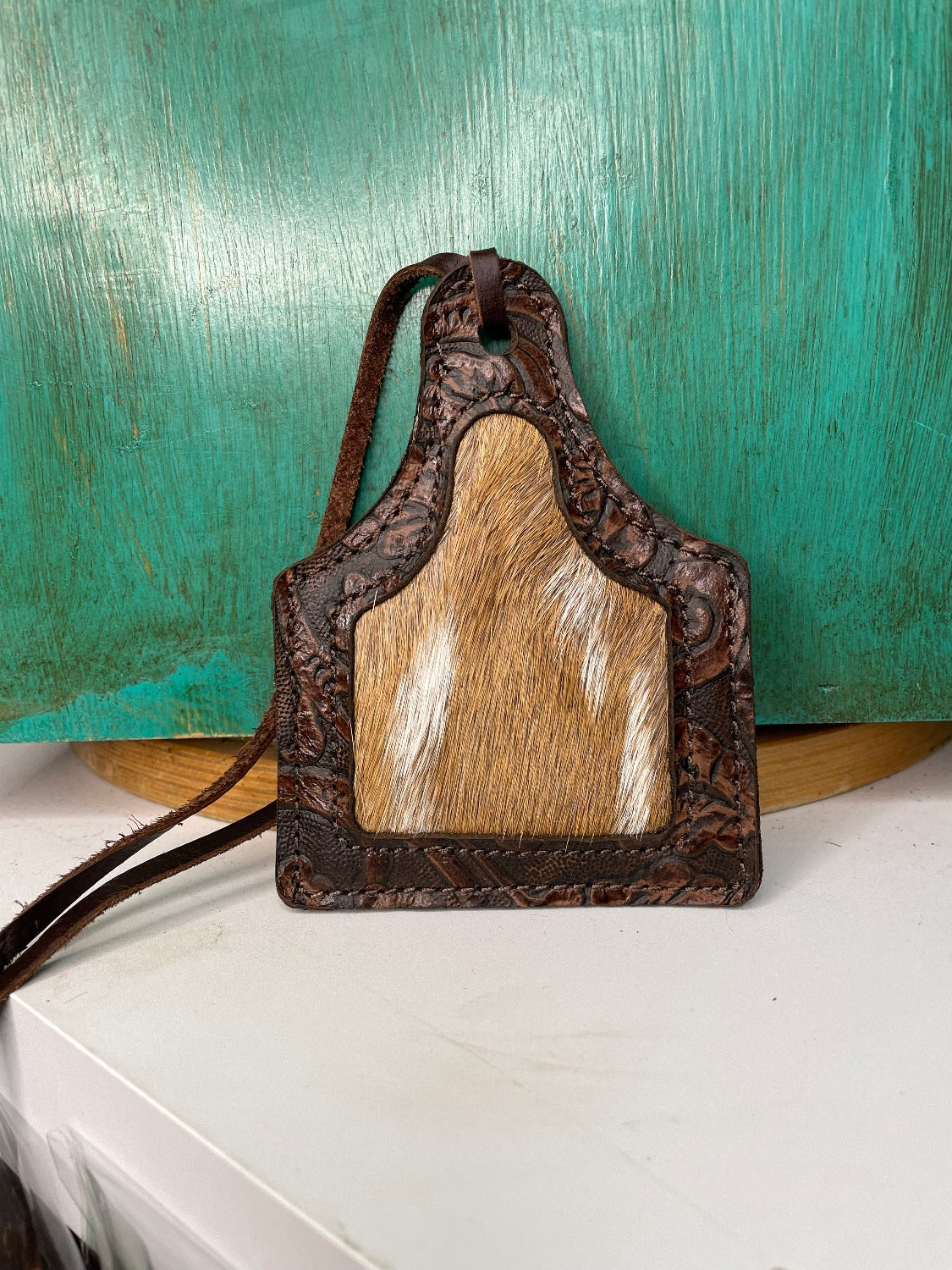 Leather Ear Tag Car Freshie, Axis