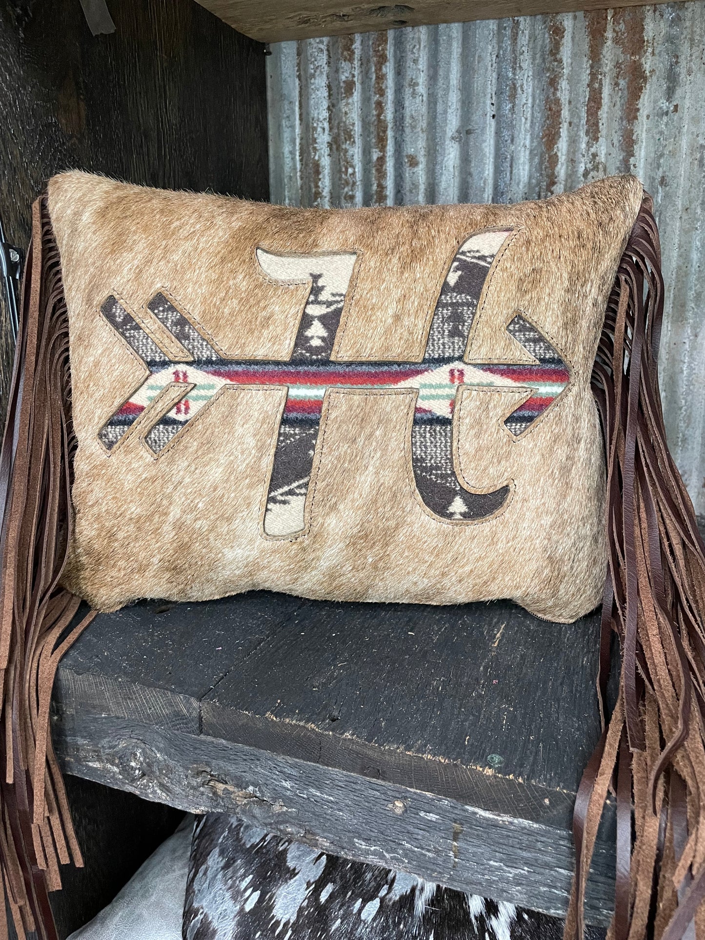 Spirit of the People Wool Inlay Custom Initial , Medium Rectangle