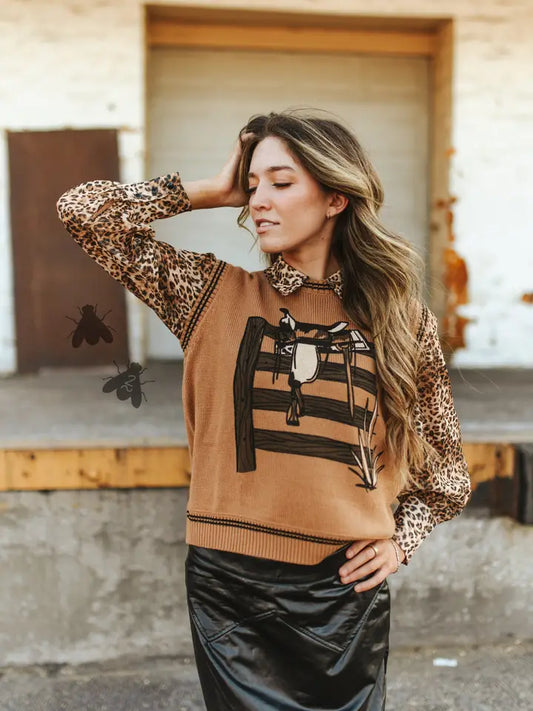 Western Sweather Vest - Laredo Saddle