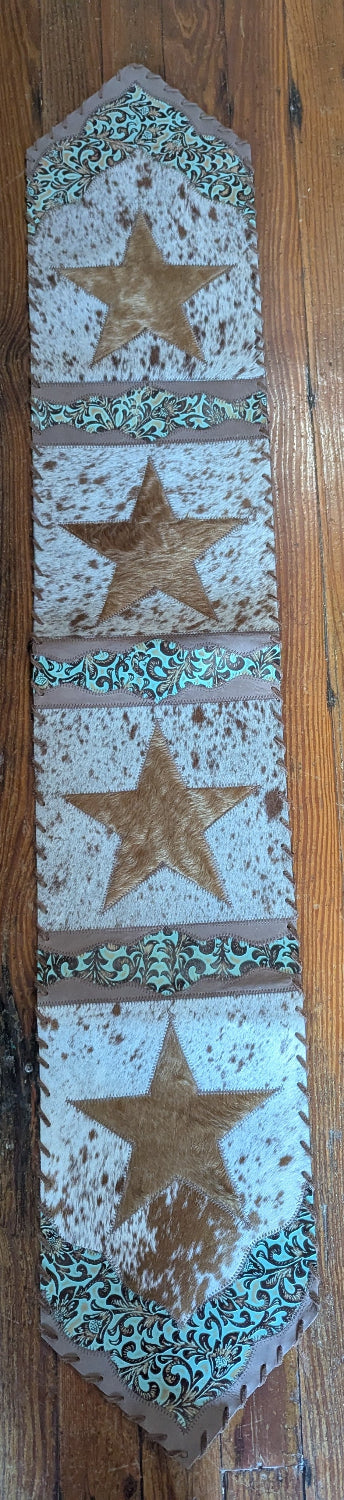 Western Table Runner,  Tan Stars