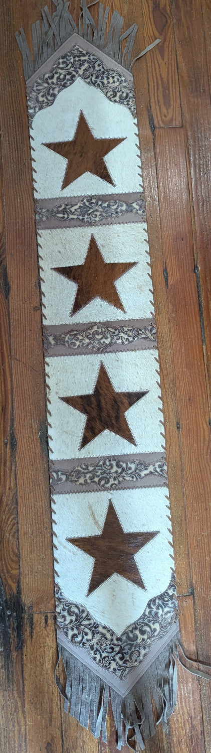 Western Table Runner,  Dark Brindle Star